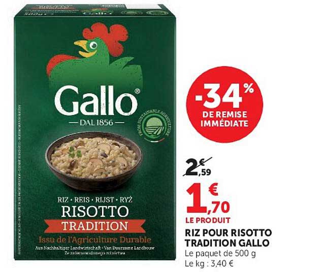 RIZ POUR RISOTTO TRADITION GALLO