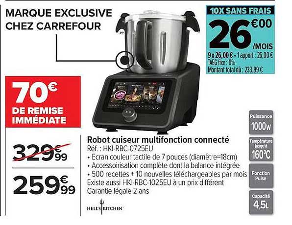 Robot cuiseur multifonction connecté
