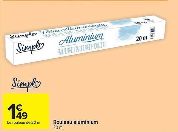 Rouleau aluminium 20 m.