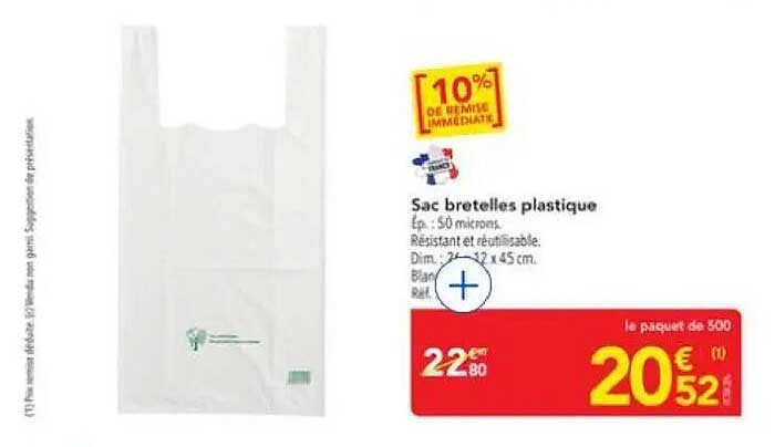Sac bretelles plastique