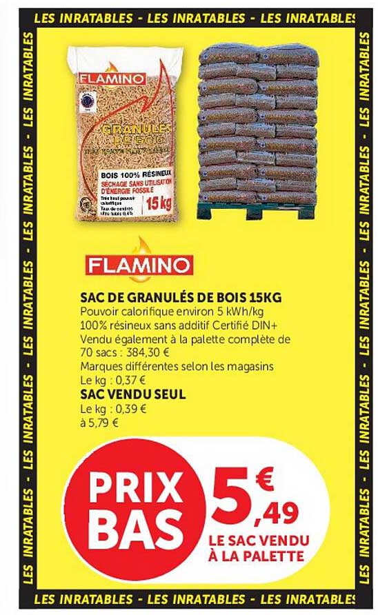 SAC DE GRANULÉS DE BOIS 15KG