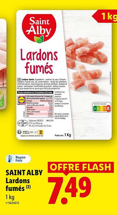 SAINT ALBY Lardons fumés
