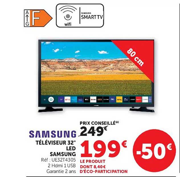 SAMSUNG TÉLÉVISEUR 32" LED SAMSUNG