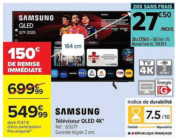 SAMSUNG Téléviseur QLED 4K*