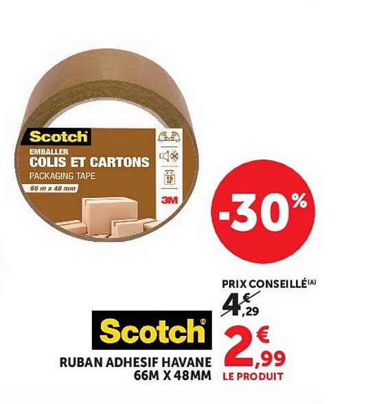 Scotch RUBAN ADHESIF HAVANE 66M X 48MM
