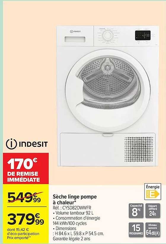 Sèche linge pompe à chaleur*