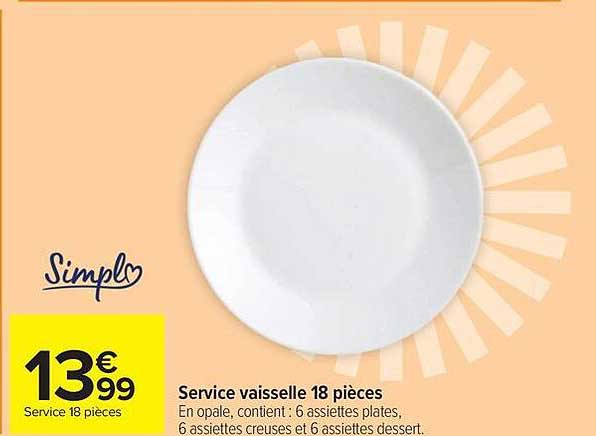 Service vaisselle 18 pièces