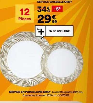 SERVICE VAISSELLE ORKY