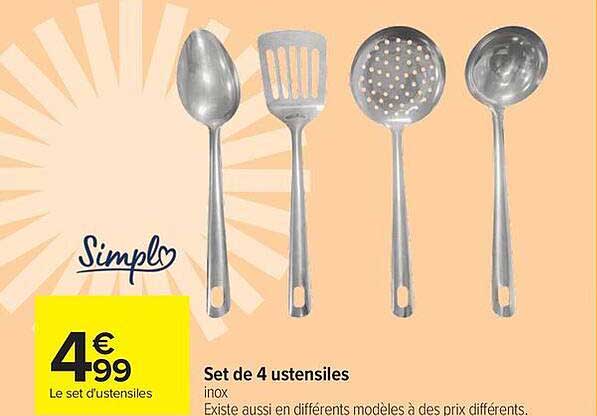 Set de 4 ustensiles