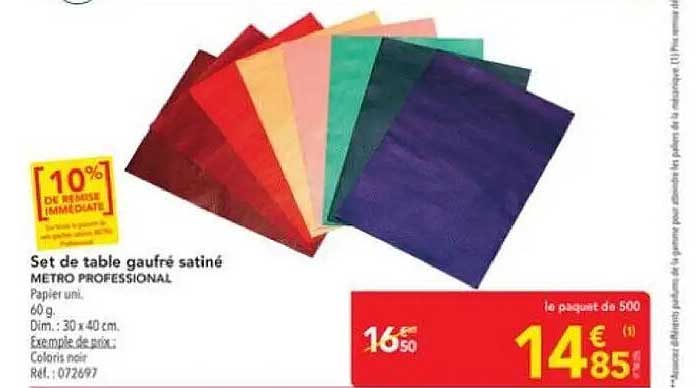 Set de table gaufré satiné