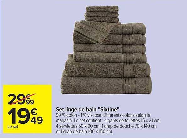Set linge de bain "Sixtine"