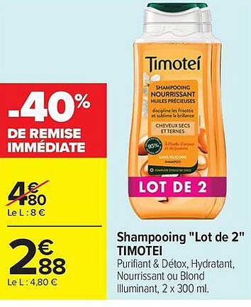 Shampooing "Lot de 2" TIMOTEI