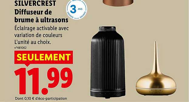 SILVERCREST Diffuseur de brume à ultrasons
