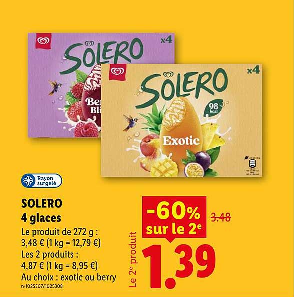 SOLERO 4 glaces