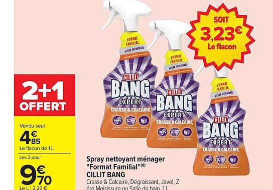 Spray nettoyant ménager "Format Familial" CILLIT BANG