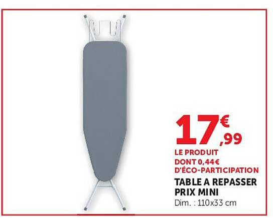 TABLE A REPASSER PRIX MINI