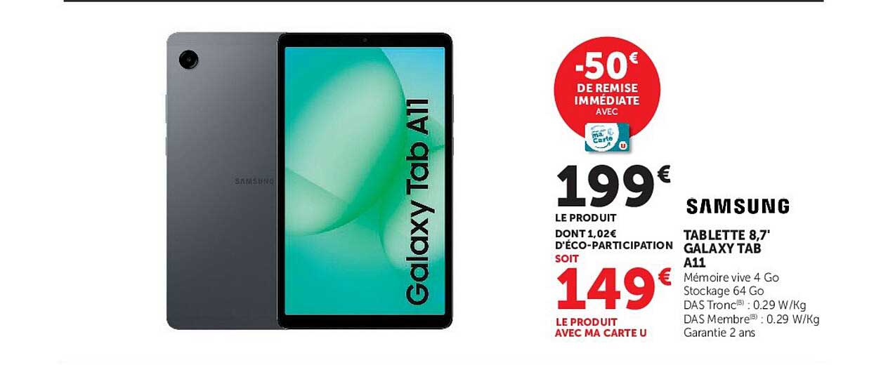 TABLETTE 8,7' GALAXY TAB A11