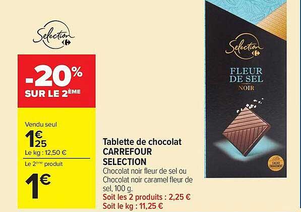 Tablette de chocolat CARREFOUR SELECTION
