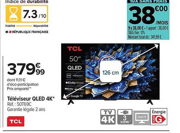 Téléviseur QLED 4K*