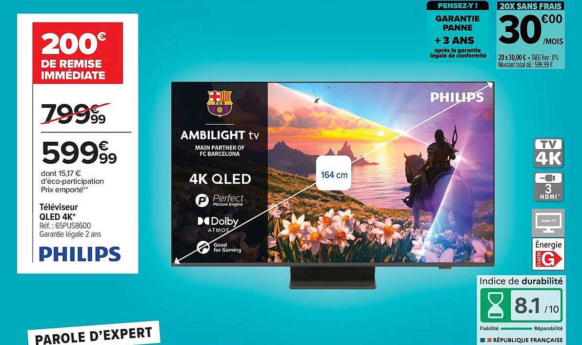 Téléviseur QLED 4K*