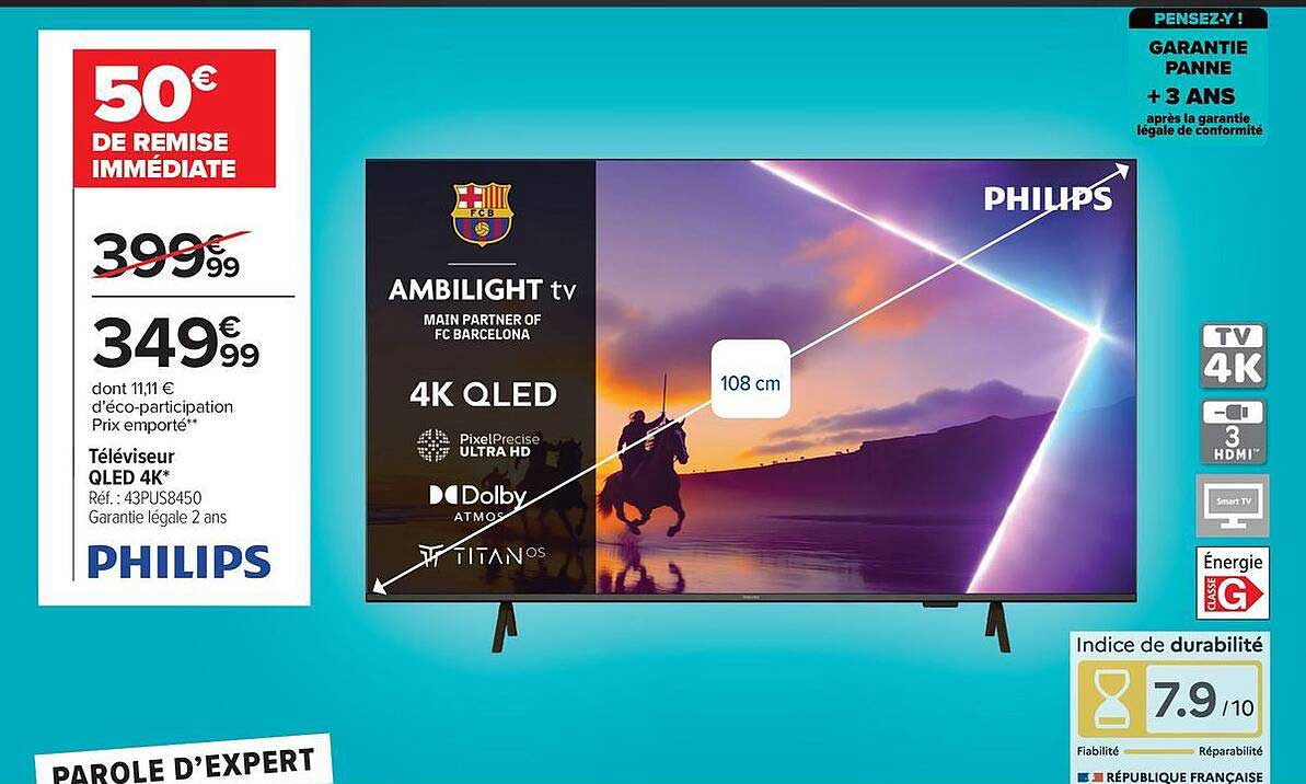 Téléviseur QLED 4K*