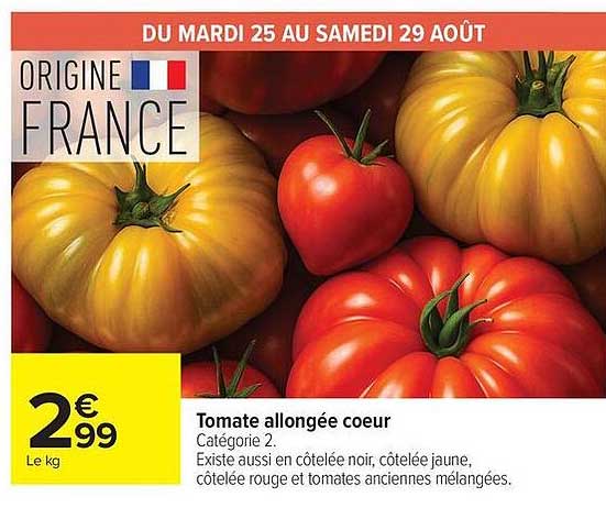 Tomate allongée coeur
