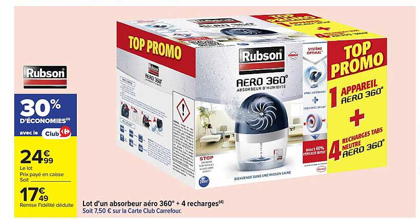 TOP PROMO 1 APPAREIL AERO 360° + 4 RECHARGES TABS NEUTRE AERO 360°