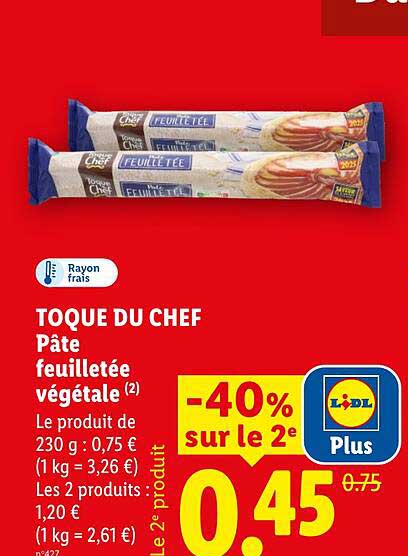 TOQUE DU CHEF Pâte feuilletée végétale (2)