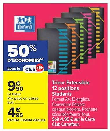 Trier Extensible 12 positions Students