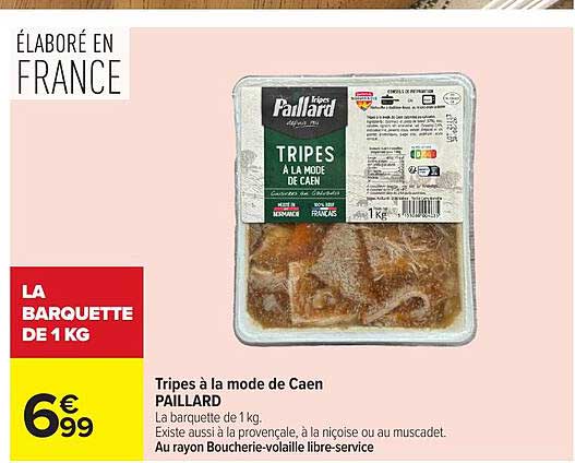 Tripes à la mode de Caen PAILLARD