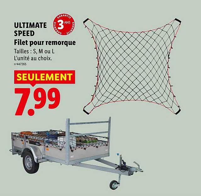 ULTIMATE SPEED Filet pour remorque