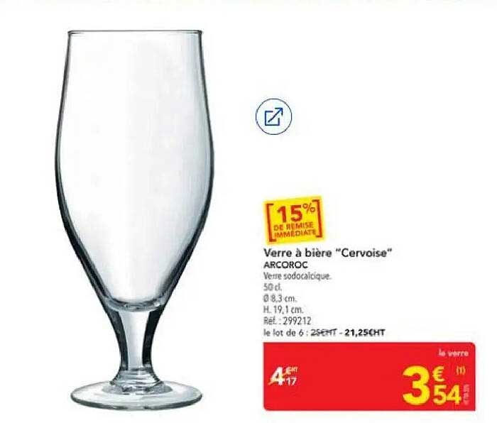 Verre à bière “Cervoise” ARCOROC