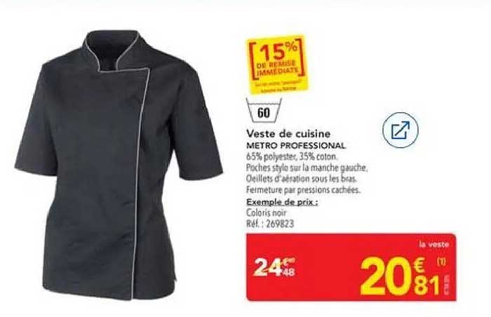 Veste de cuisine METRO PROFESSIONNAL