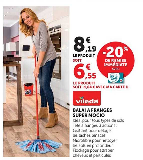 Vileda Balai à franges Super Mocio