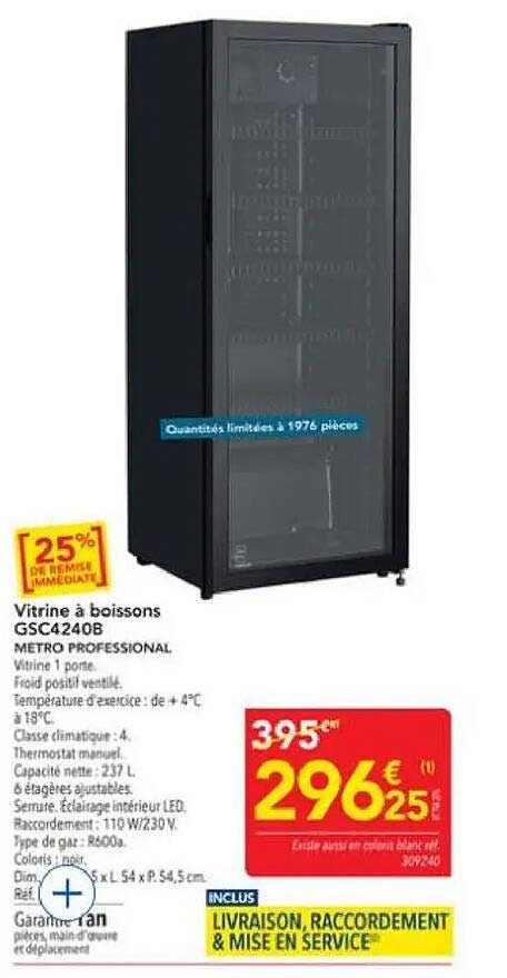 Vitrine à boissons GSC4240B