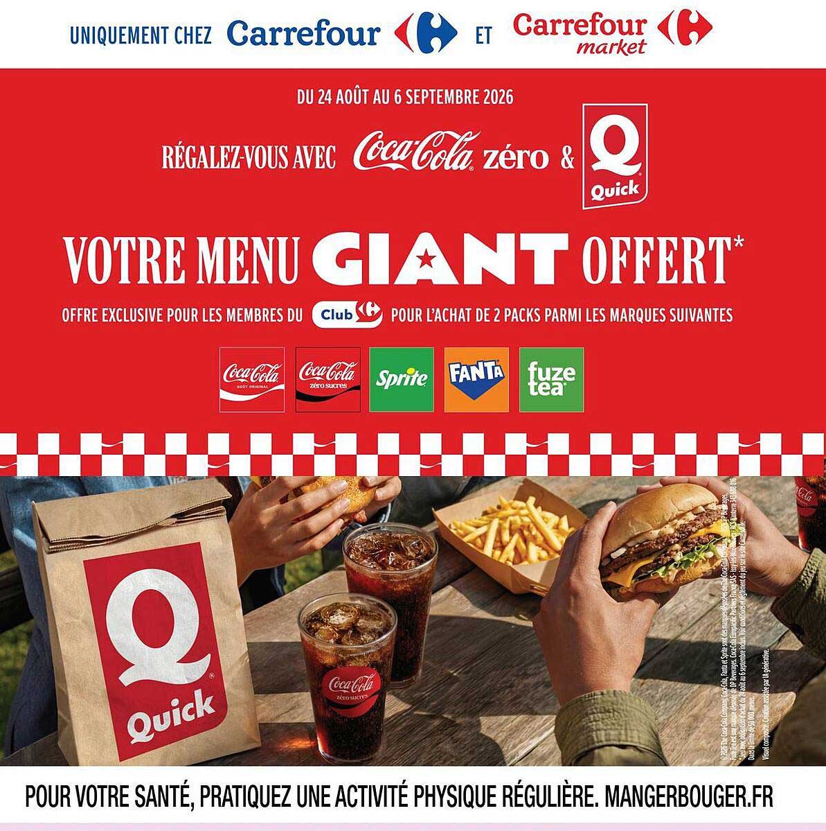 VOTRE MENU GIANT OFFERT*