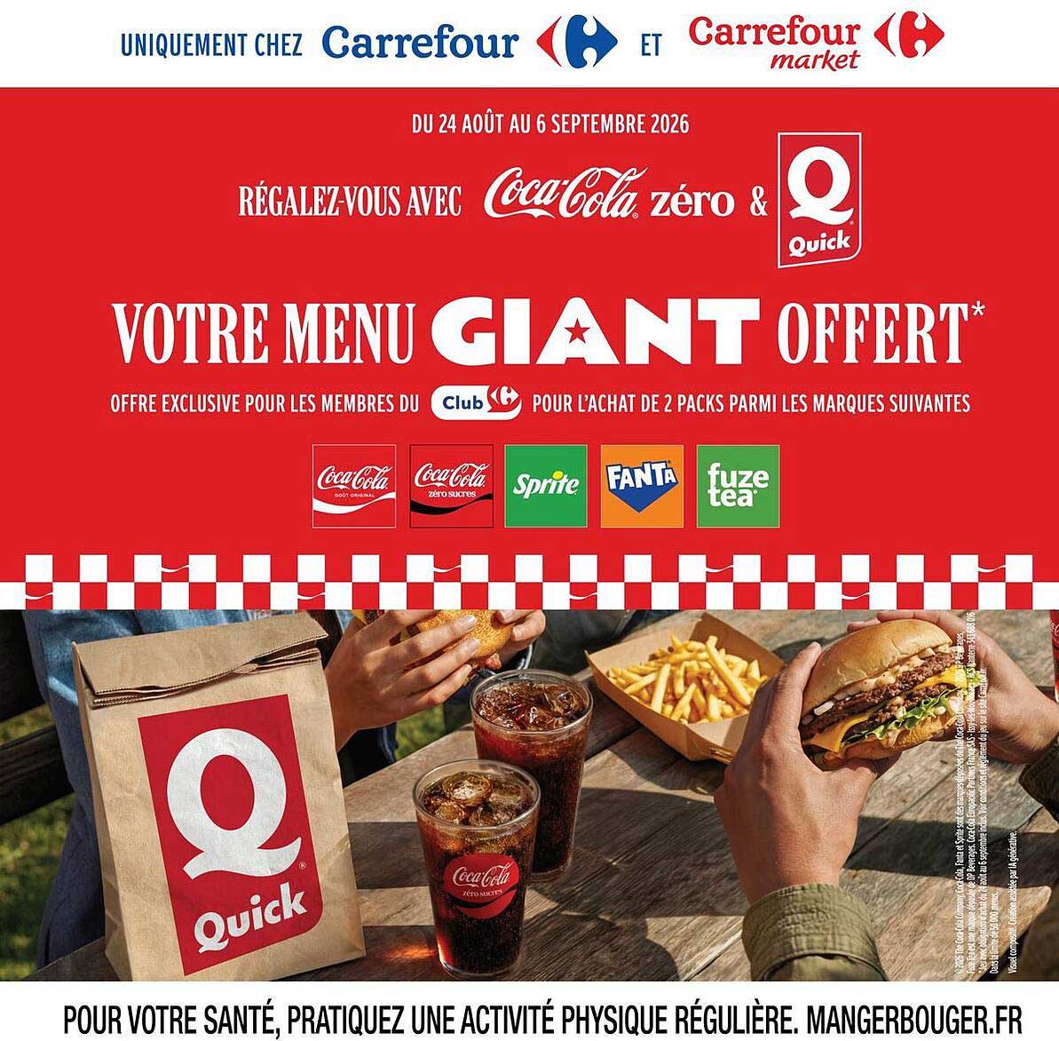 VOTRE MENU GIANT OFFERT*