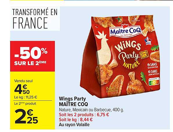 Wings Party MAITRE COQ