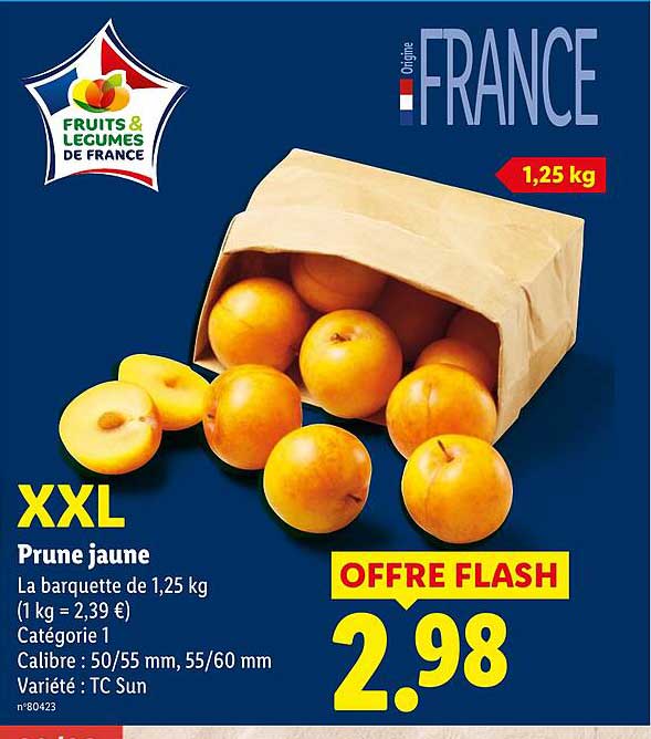 XXL Prune jaune