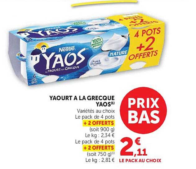 YAOURT A LA GRECQUE YAOS
