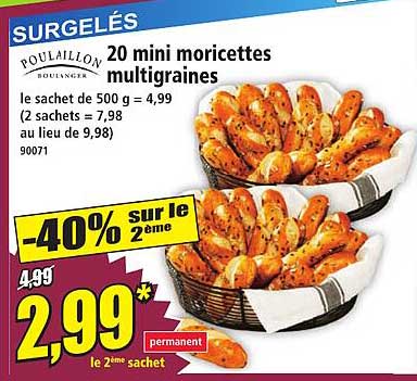 20 mini moricettes multigraines