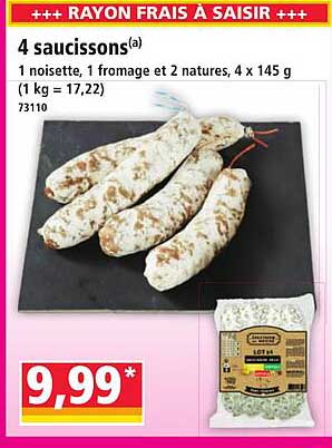 4 saucissons(a)