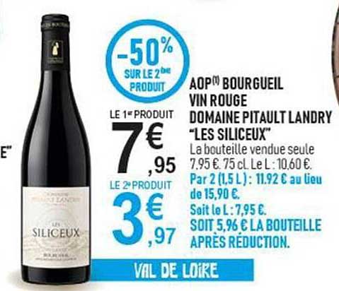 AOP BOURGUEIL VIN ROUGE DOMAINE PITAU LTLANDRY “LES SILICEUX”