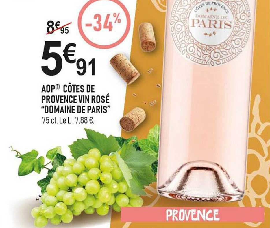 AOP CÔTES DE PROVENCE VIN ROSÉ “DOMAINE DE PARIS”