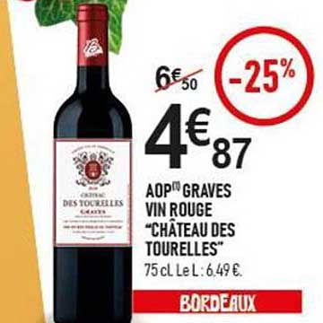 AOP GRAVES VIN ROUGE "CHÂTEAU DES TOURLLES"
