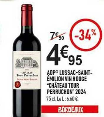 AOP LUSSAC-SAINT-ÉMILION VIN ROUGE "CHÂTEAU TOUR PERRUCHON" 2024