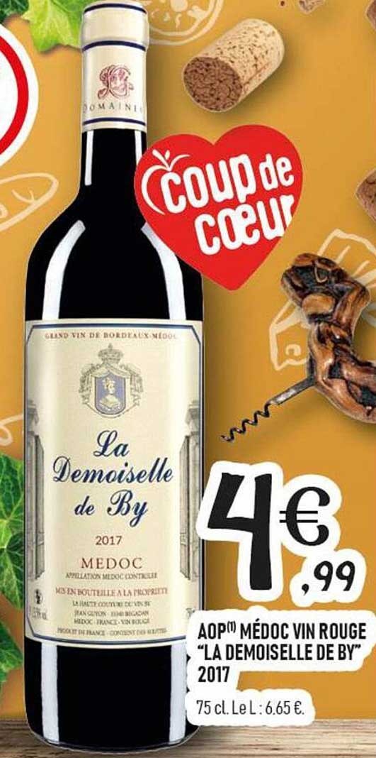 AOP(*) MÉDOC VIN ROUGE “LA DEMOISELLE DE BY” 2017