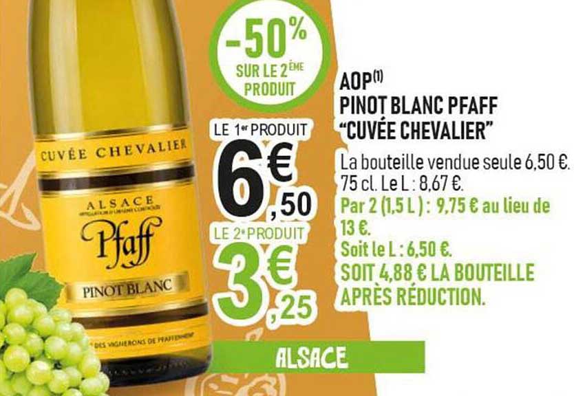 AOP PINOT BLANC PFAFF “CUVÉE CHEVALIER”