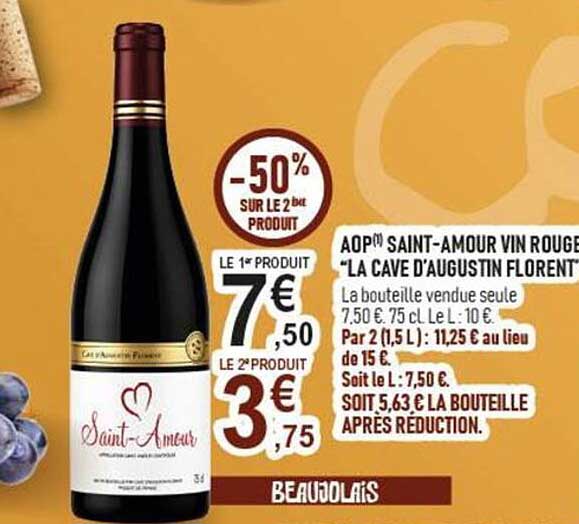 AOP SAINT-AMOUR VIN ROUGE "LA CAVE D'AUGUSTIN FLORENT"