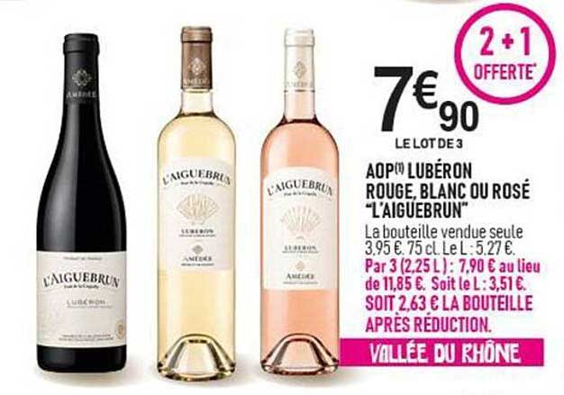 AOP(1) LUBÉRON ROUGE, BLANC OU ROSÉ "L’AIGUEBRUN"